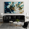 Rusted Teal Sugar Blue Rust White Textured Abstract Painting (SOLD)-Abstract-[Franko ]-[Gallery]-[popular]-[Australia]-Franklin Art Studio