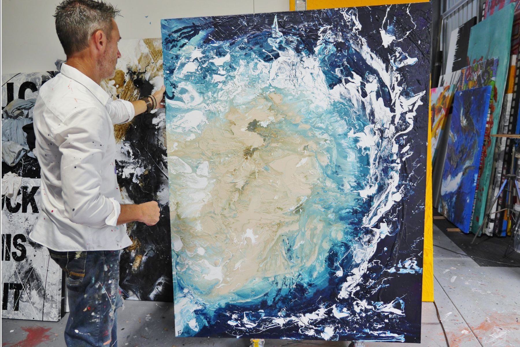 Surfs Up 140cm x 180cm Textured Abstract Painting