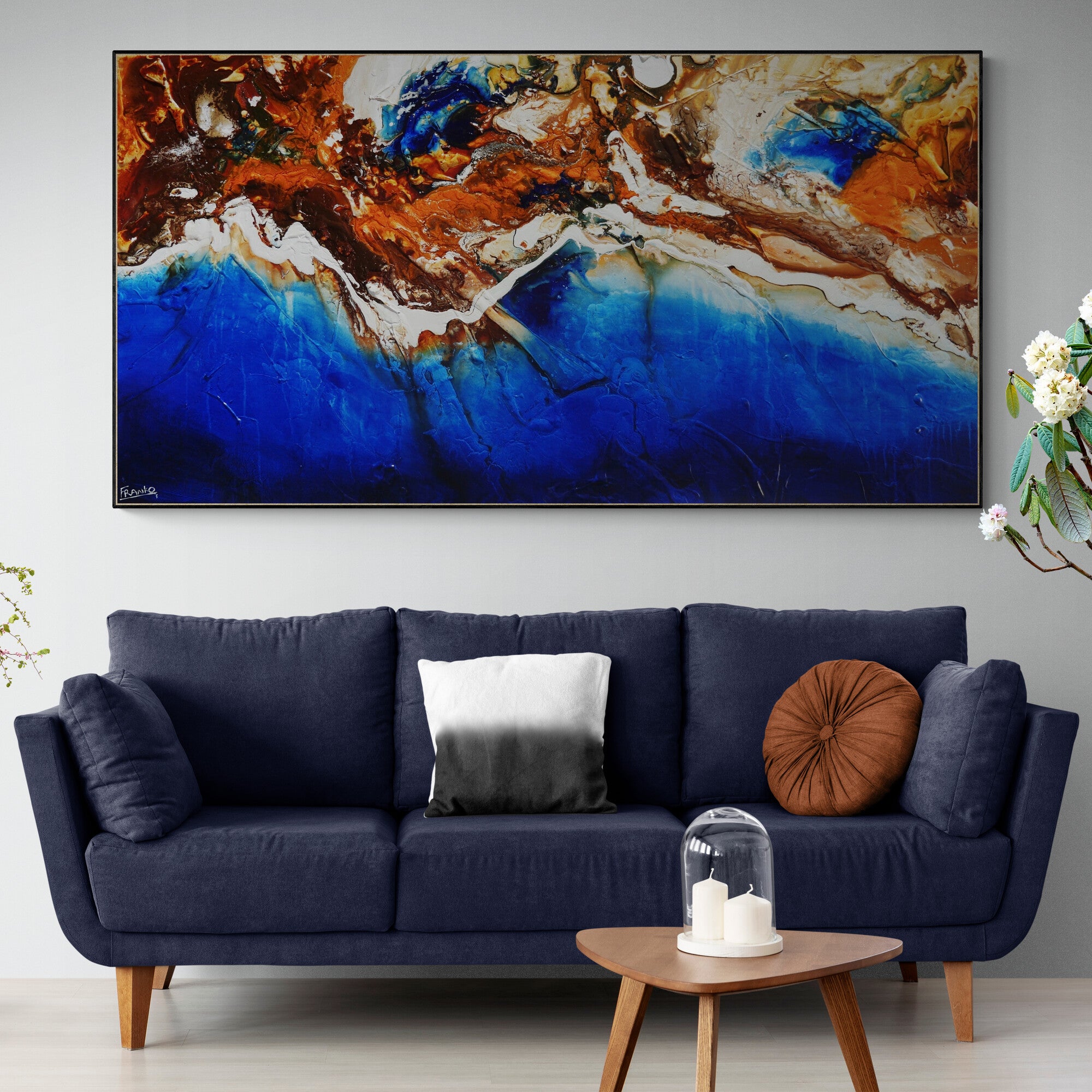 The Western Coast 190cm x 100cm Coastal Textured Abstract Painting