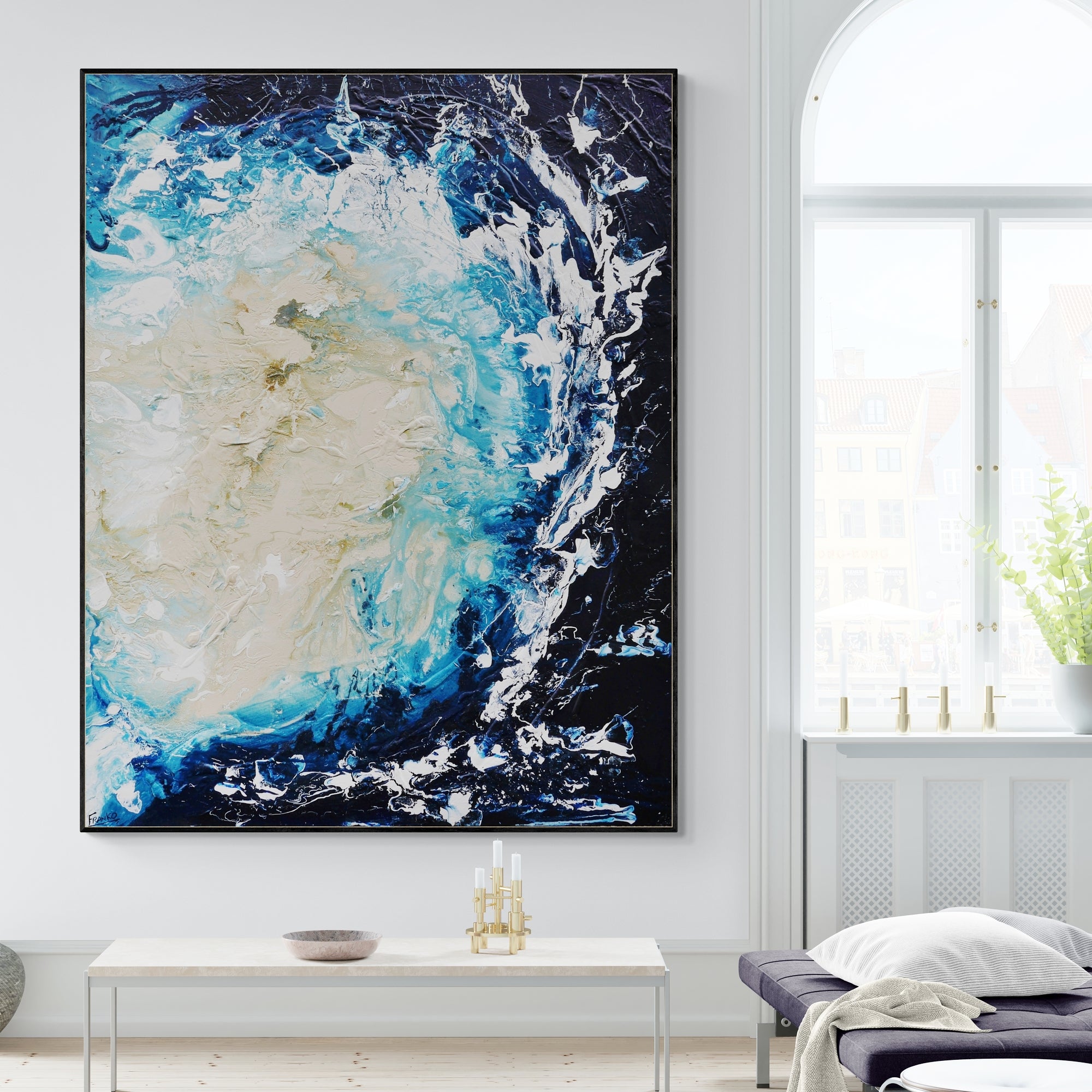 Surfs Up 140cm x 180cm Textured Abstract Painting