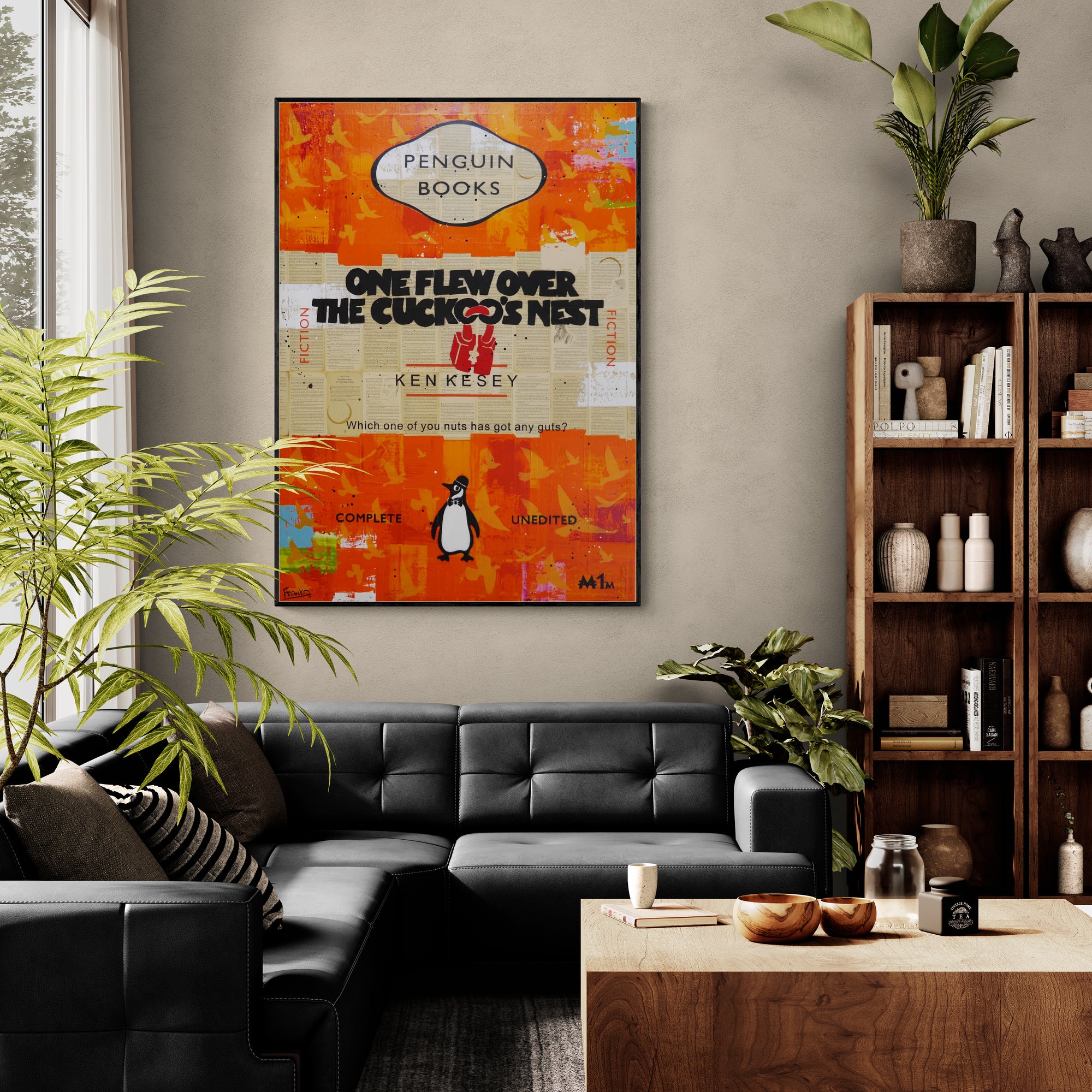 Cuckoo 100cm x 140cm Urban Pop Book Club Painting