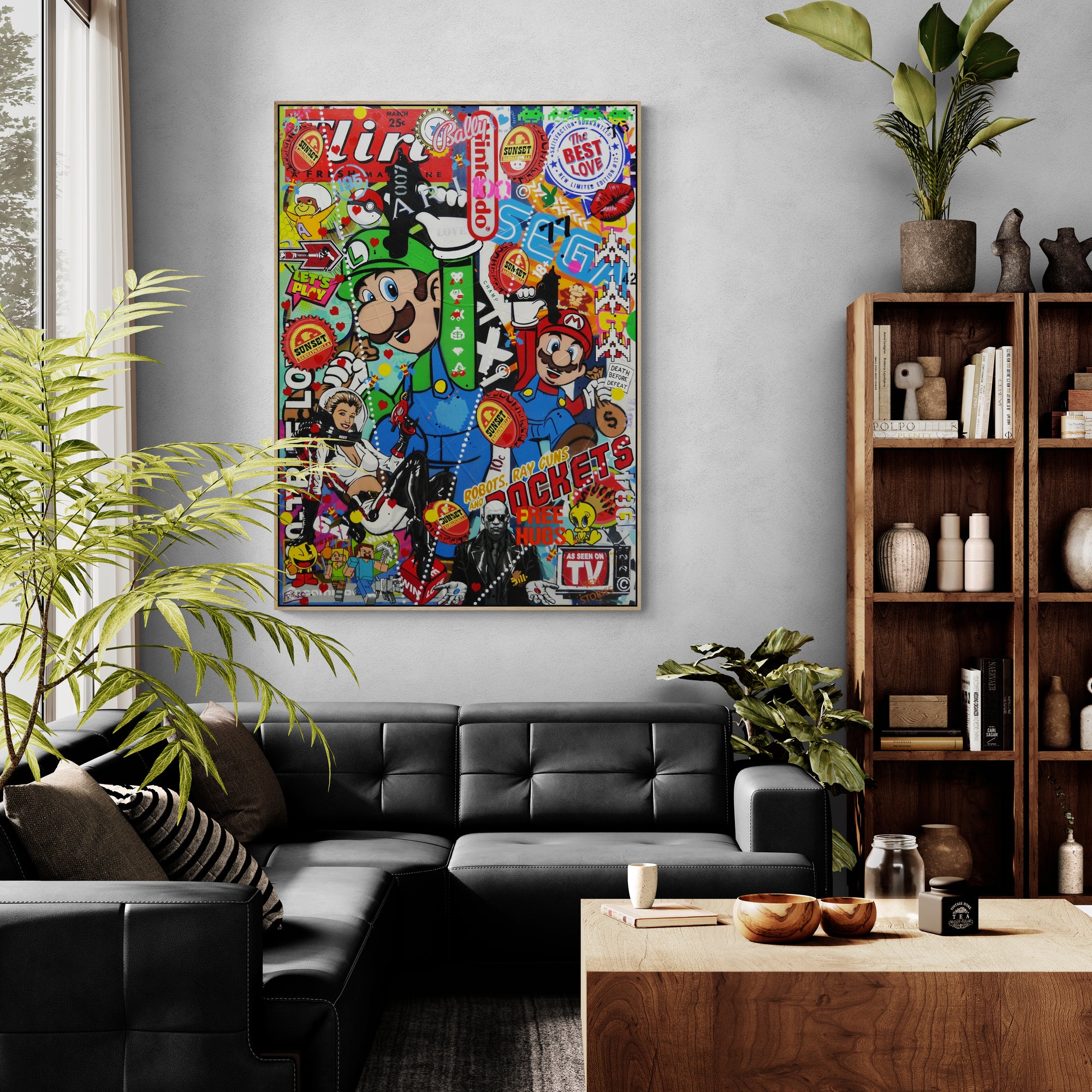 Italian Bandits 100cm x 140cm Textured Urban Pop Art Painting