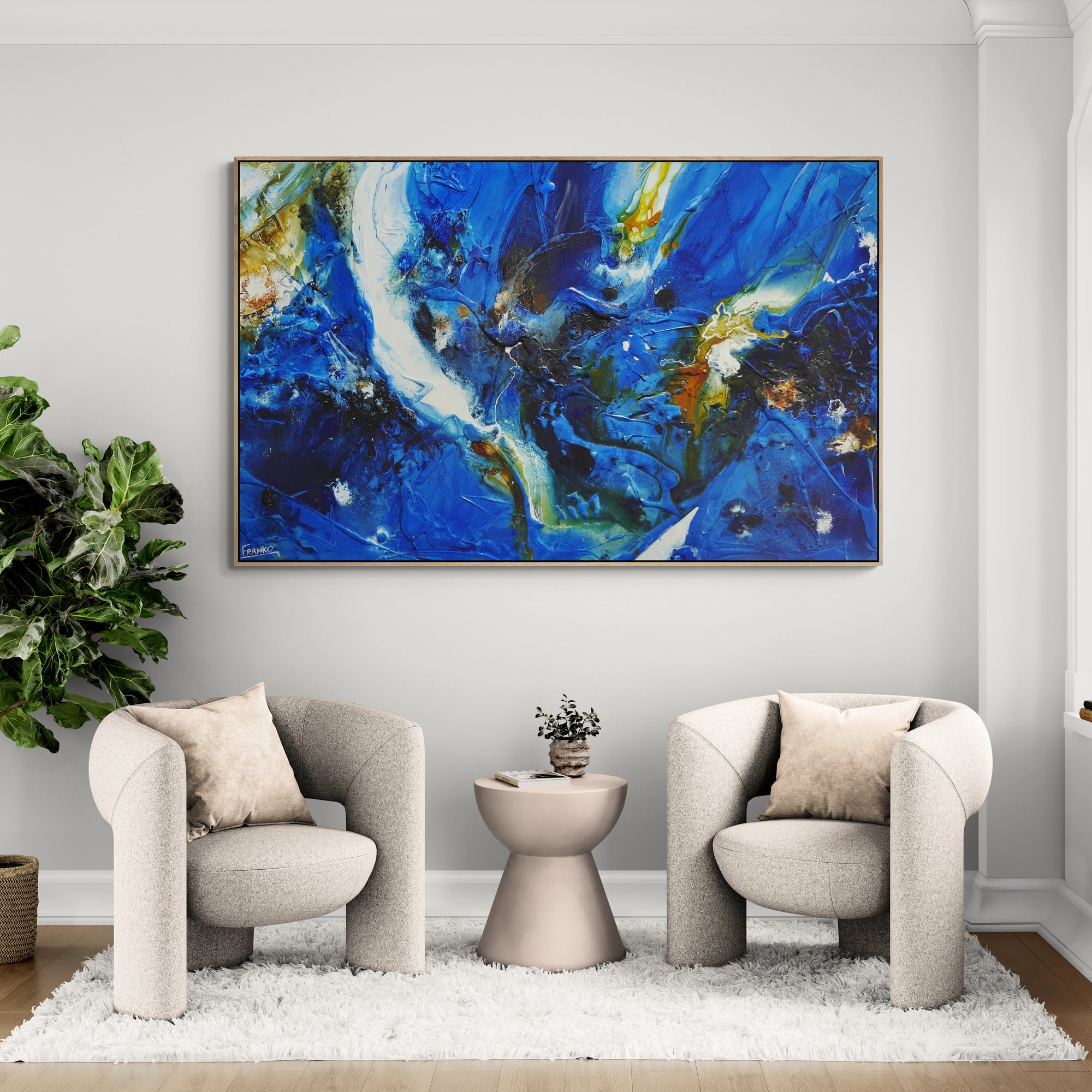 Reminiscent 160cm x 100cm Textured Abstract Painting