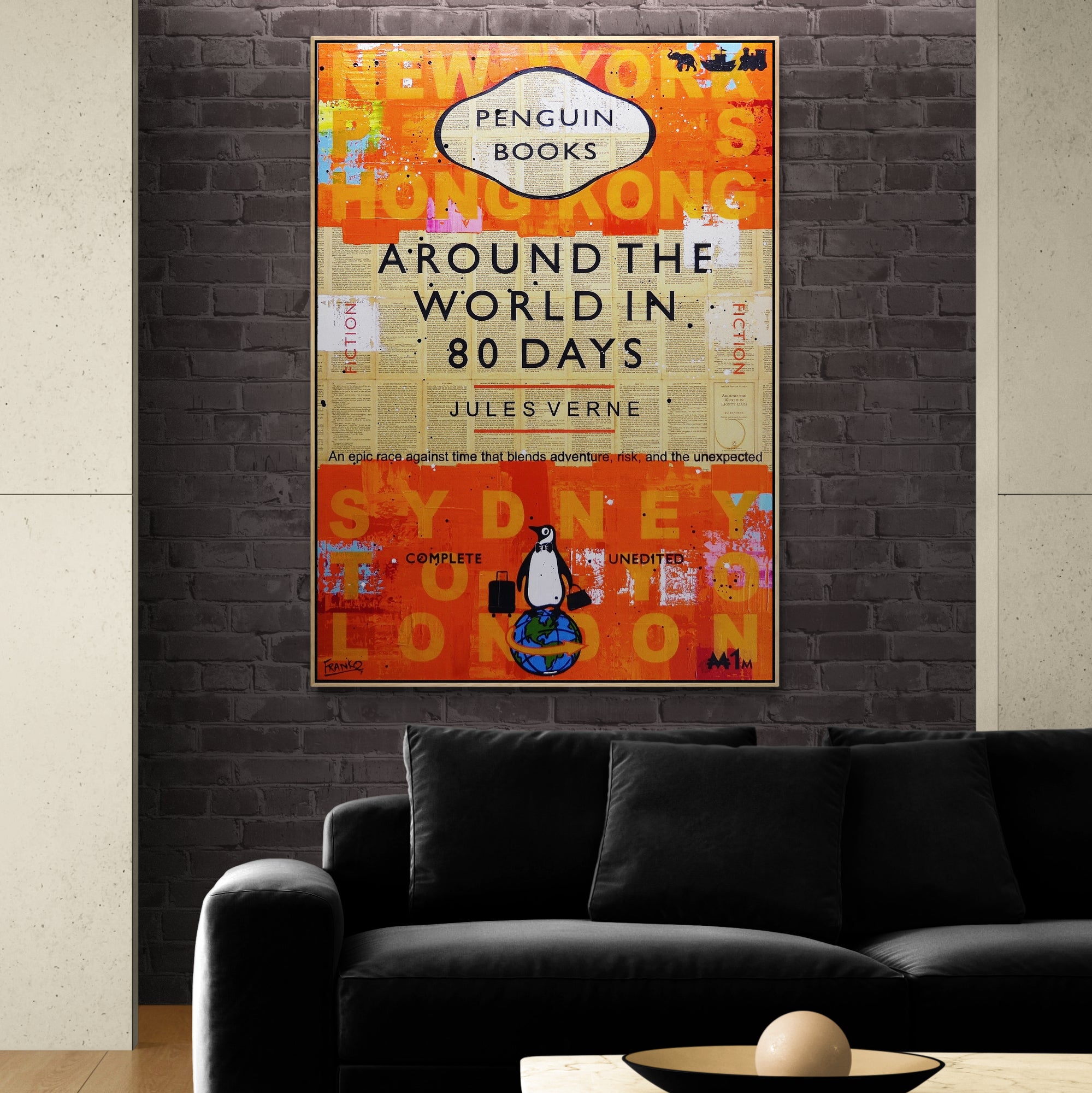 80 Days  100cm x 140cm Urban Pop Book Club Painting (SOLD)