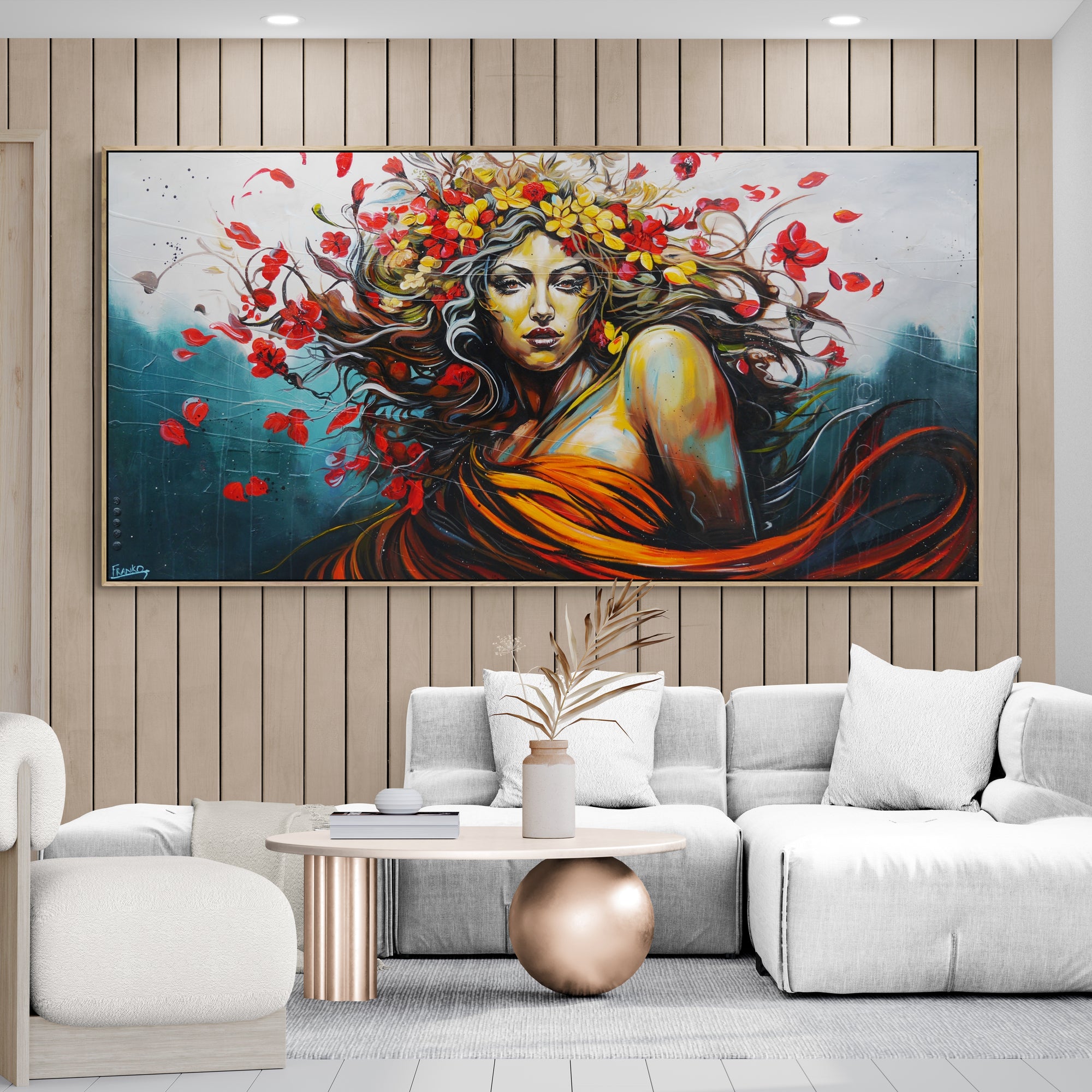 Aphrodite 240cm x 120cm Abstract Realism Textured Framed Painting