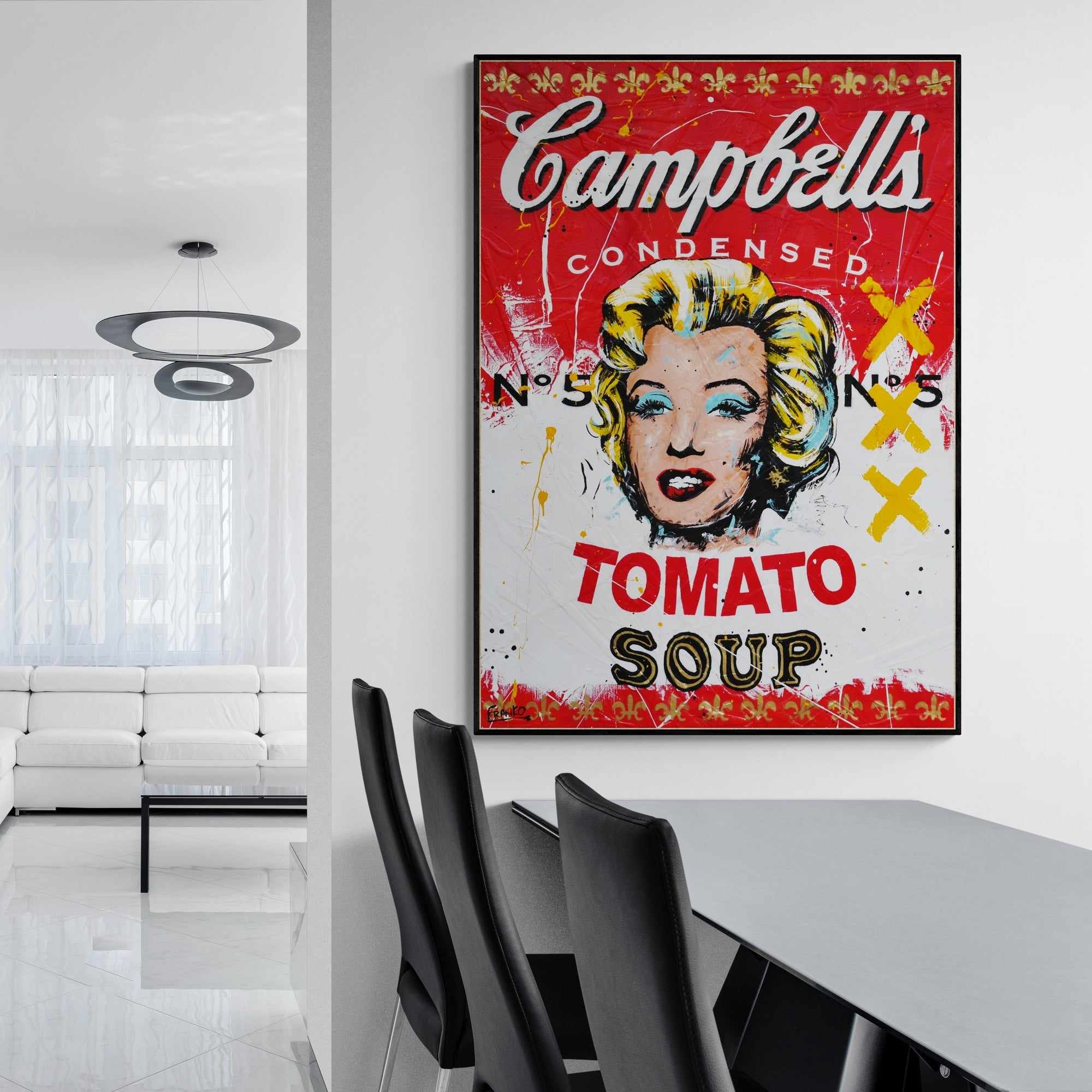 Campbell's Marilyn 100cm x 140cm Campbell's Soup Textured Urban Pop Art Painting