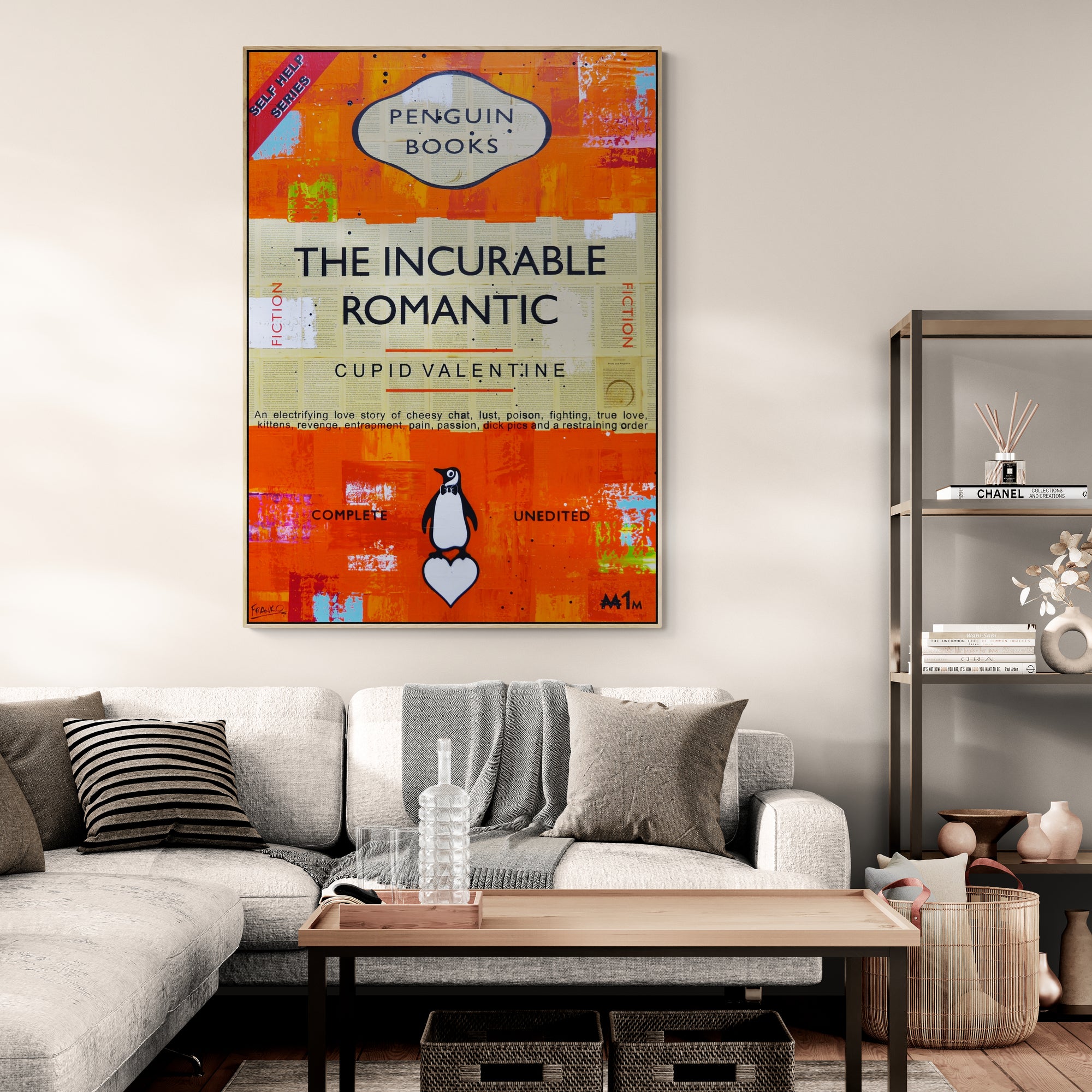 Romancing 100cm x 140cm Urban Pop Book Club Painting