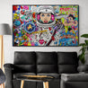 Starfleet Commander 160cm x 100cm Textured Urban Pop Art Painting-Urban Pop Art-[Franko Artist]-[The Block]-[Dream Homes]-[ideas]-Franklin Art Studio