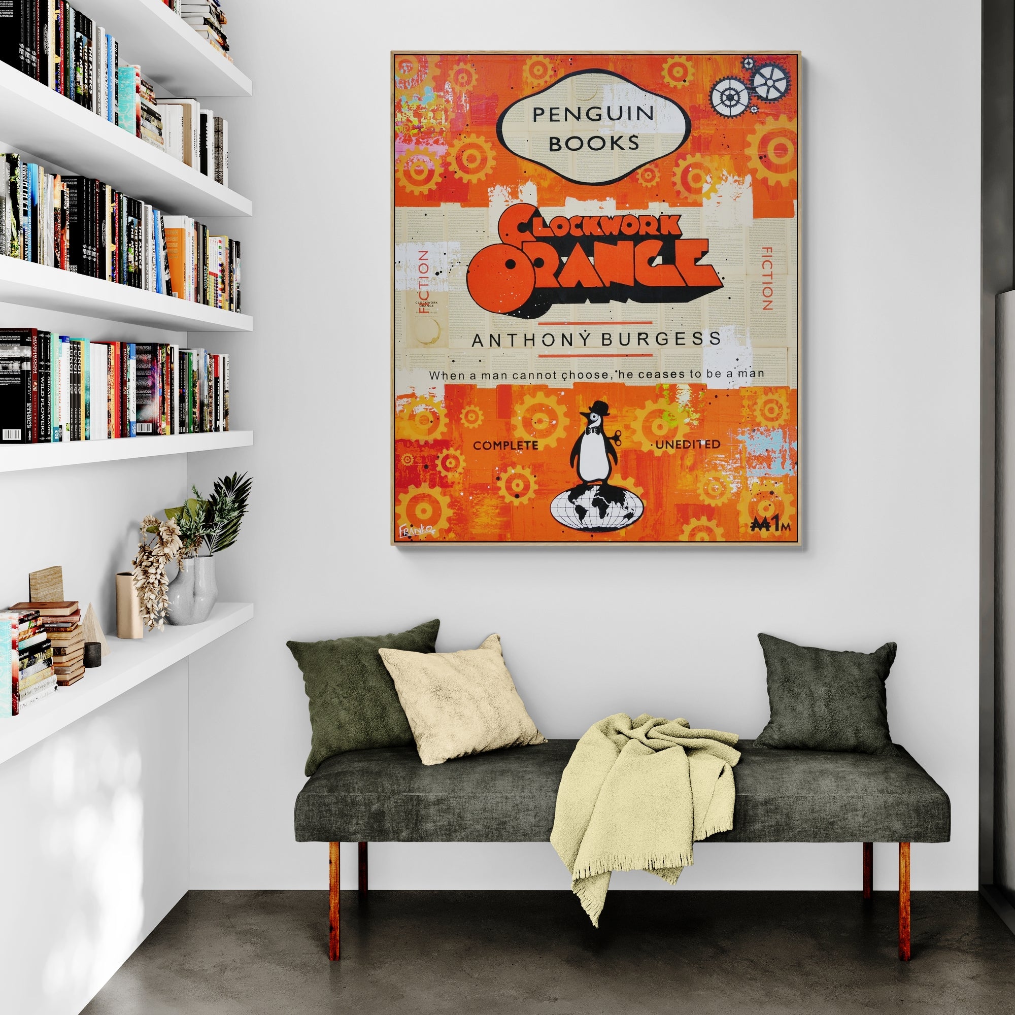 Clockwork 100cm x 140cm Urban Pop Book Club Painting