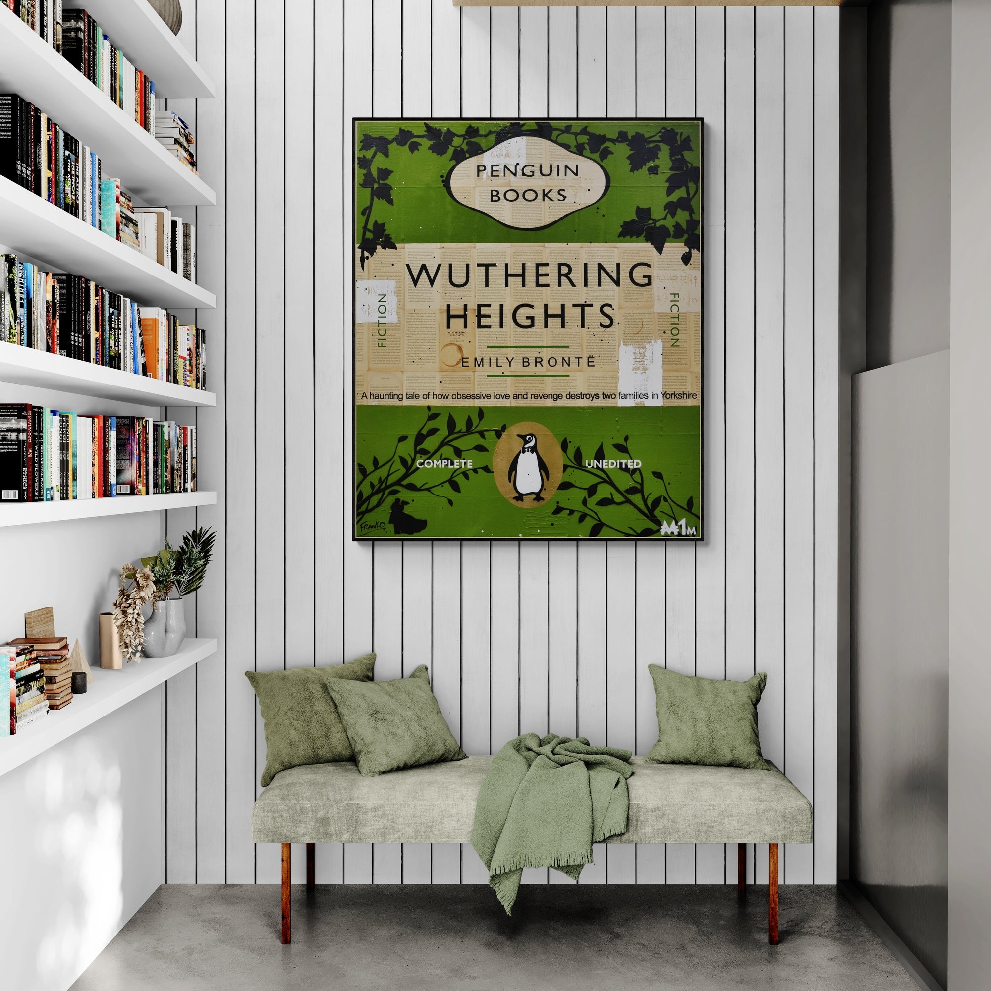 The Heights 100cm x 140cm Urban Pop Book Club Painting