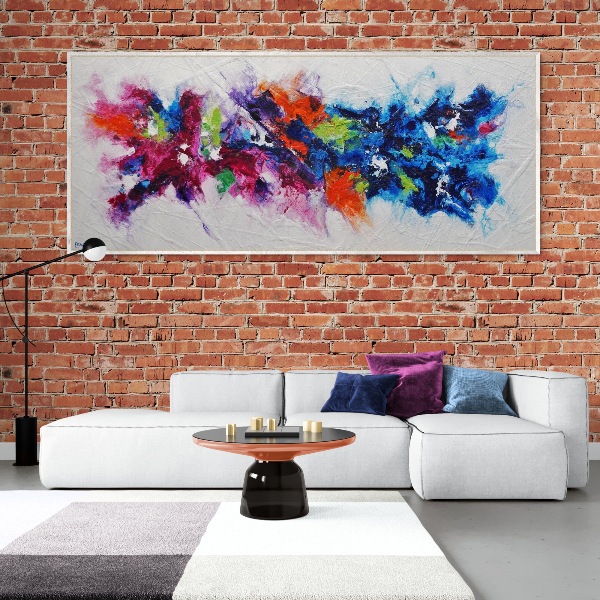Organic Bouquet 240cm x 100cm Colourful Textured Abstract Painting (SOLD)