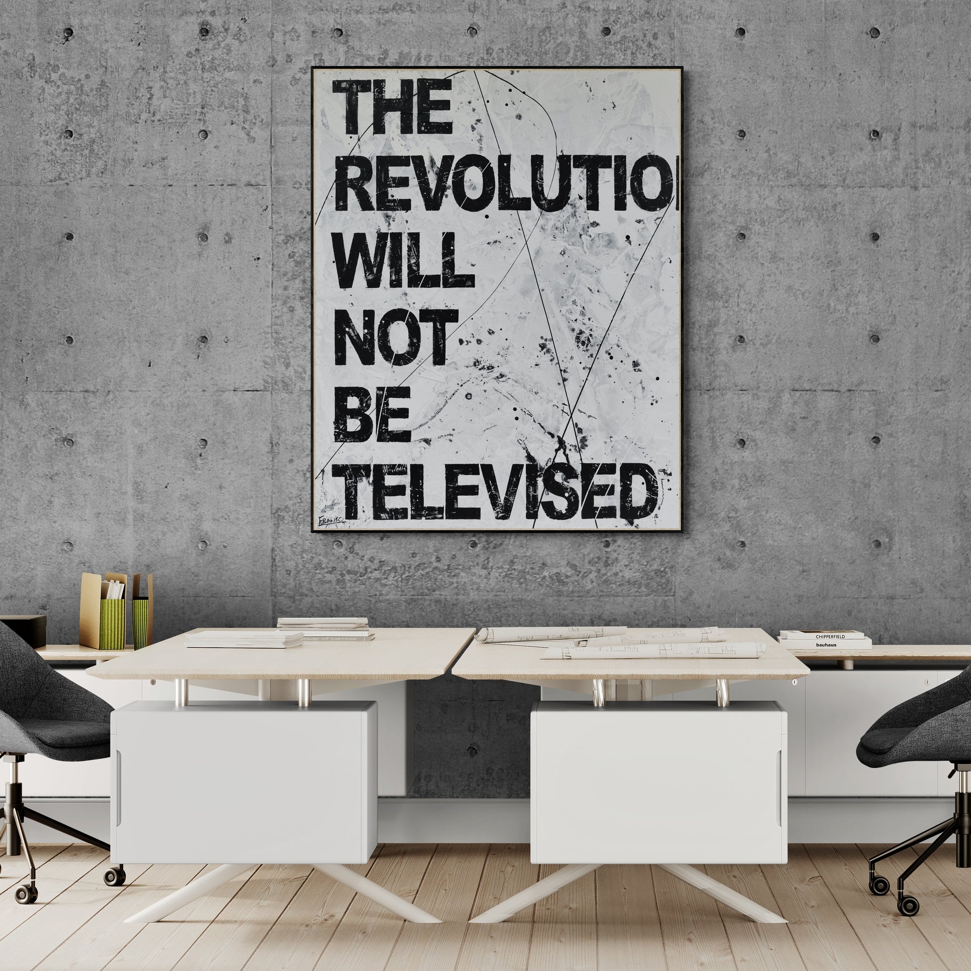 Revolutions and Stuff 120cm x 150cm Textured Urban Pop Art Painting