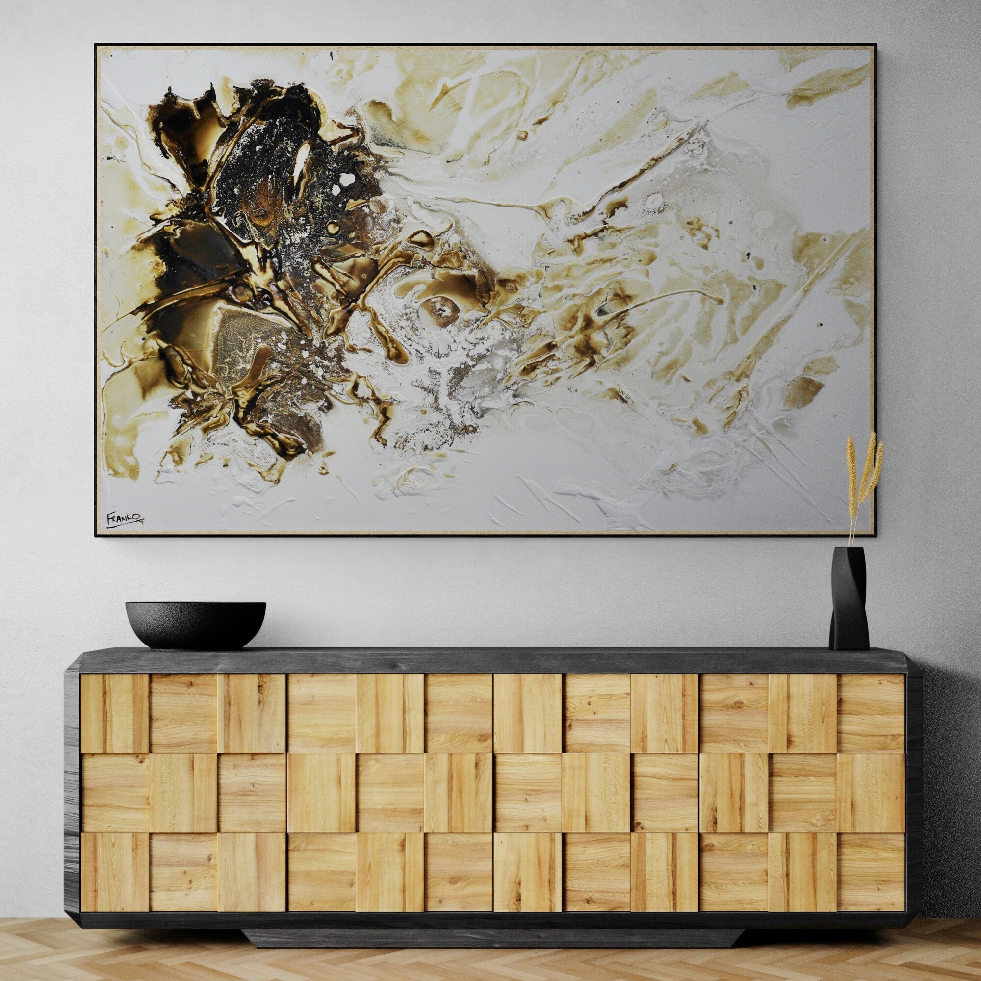 The Journey 160cm x 100cm White Rust Textured Abstract Painting