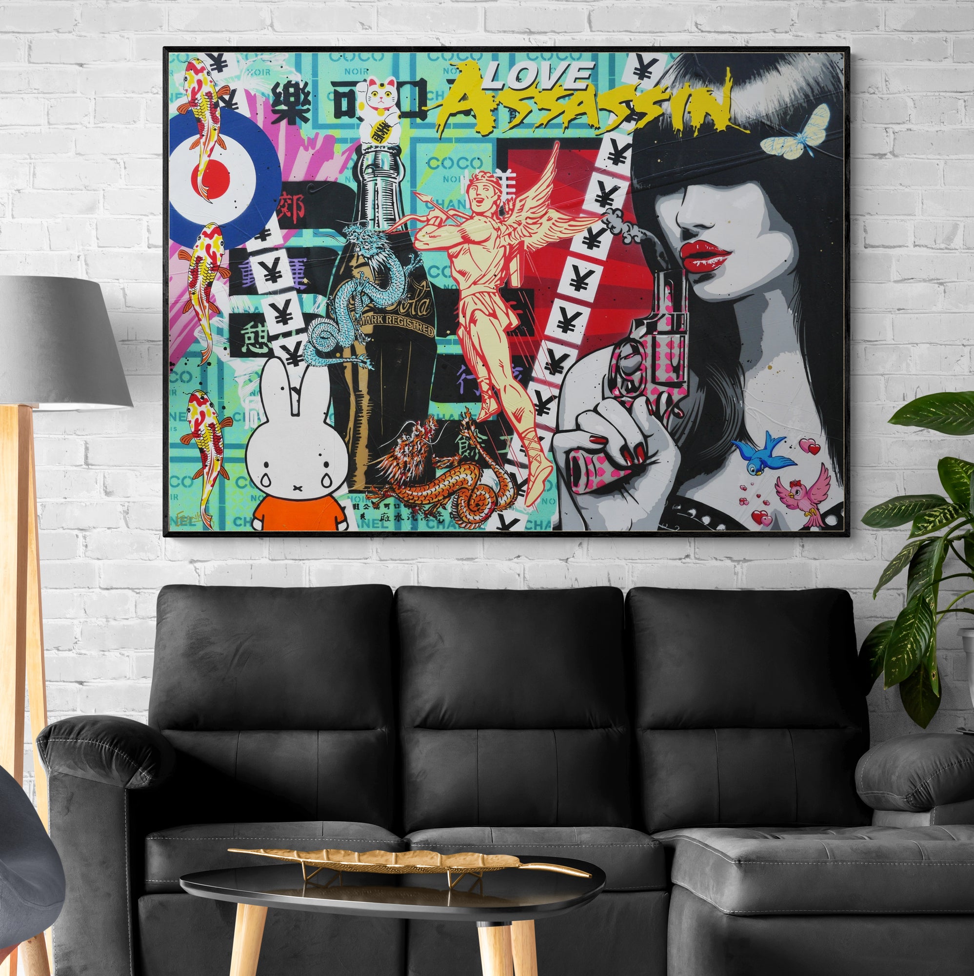 Love Assassin 140cm x 100cm Textured Urban Pop Art Painting