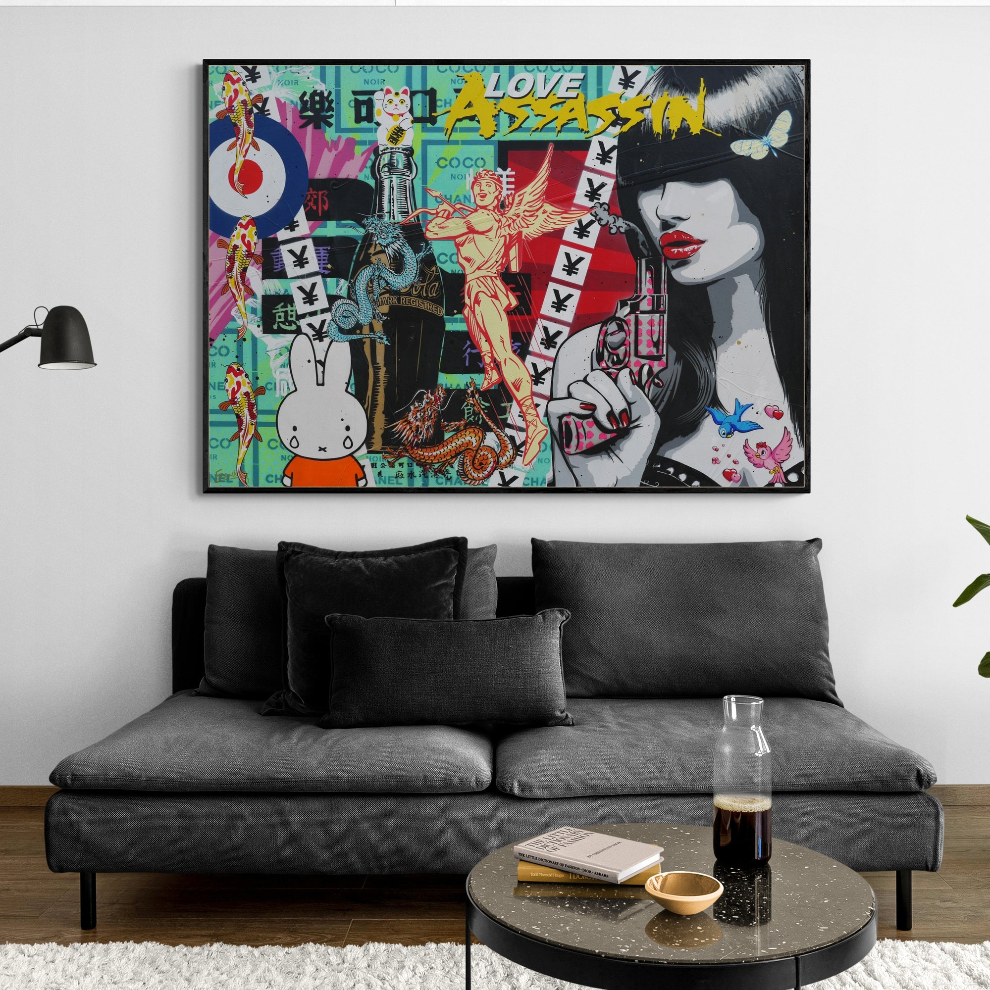 Love Assassin 140cm x 100cm Textured Urban Pop Art Painting