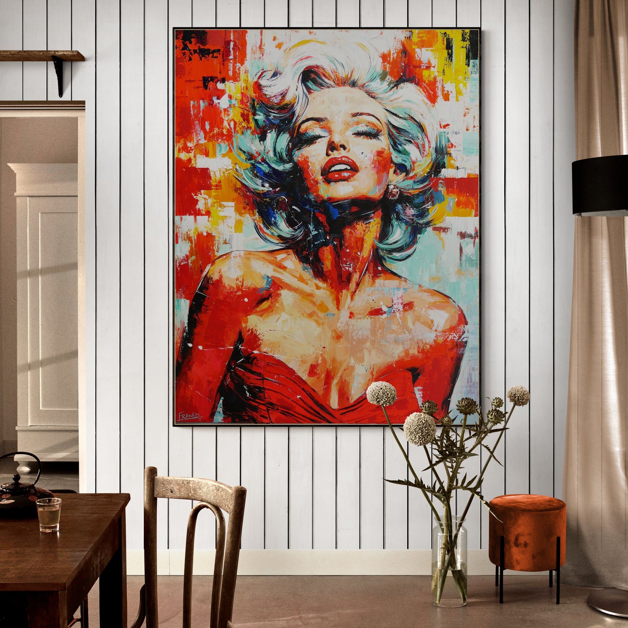 Scarlett Blonde 140cm x 180cm Marilyn Monroe Textured Abstract Realism Painting